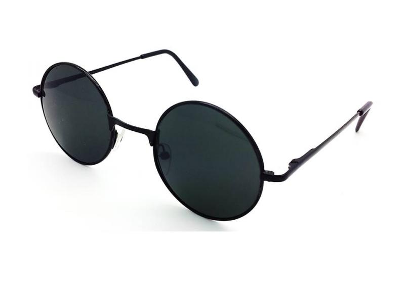 svarta retro runda solglasögon i unisex