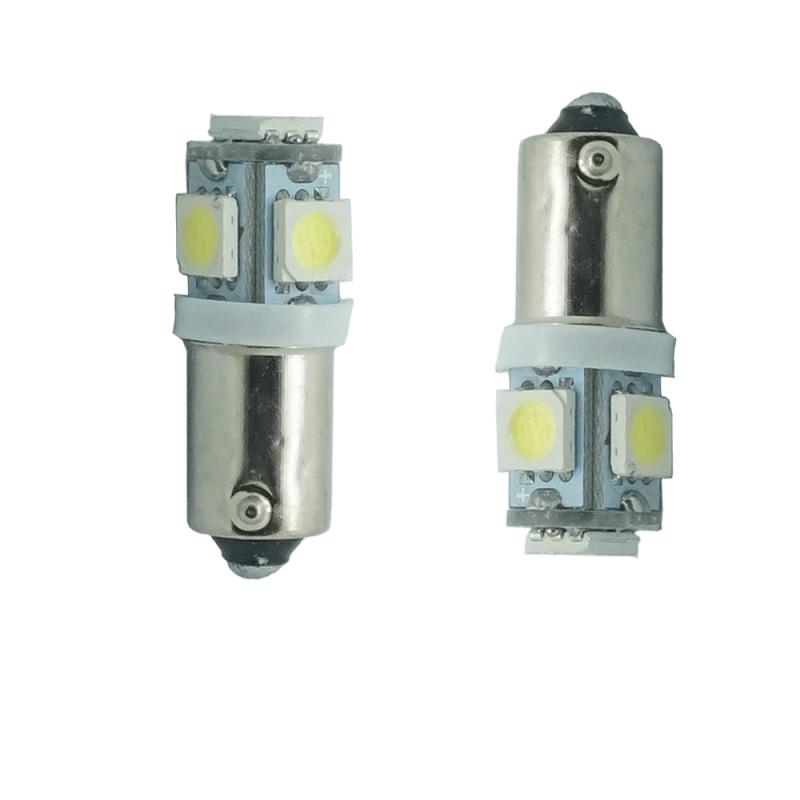 2st T4W LED diod lampa BA9S 5SMD Canbus Xenonvit