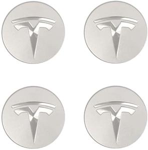 tesla centrumkåpor silver