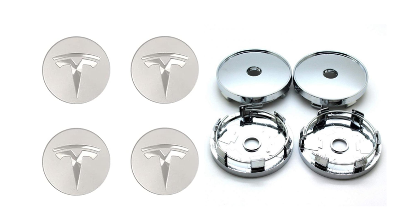 Tesla centrumkåpor universal navkåpor silver