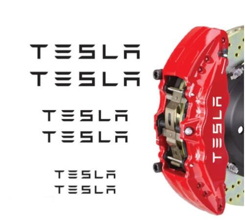 tesla dekaler stickers till bilen bromsdekaler