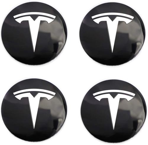 tesla hjulnav emblem i svart färg