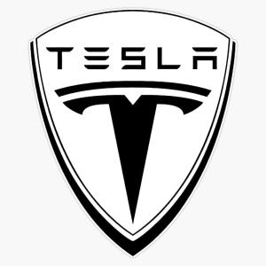 Tesla logo dekaler 2st dekal klistermärke, värmetålig