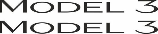 Tesla Model 3 dekal 2st dekaler sticker