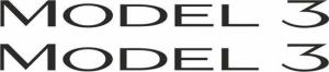 Tesla Model 3 dekal 2st dekaler sticker