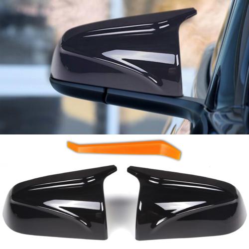 tesla modell 3 spegel kåpor i blank svart