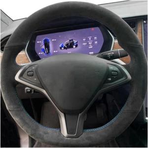 tesla modell s rattskydd rattoverdrag i alcantara