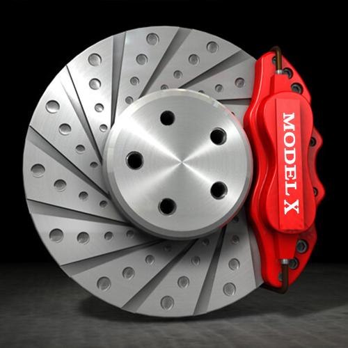 tesla modell x broms dekaler