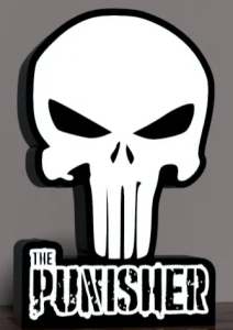 The Punisher design lampa nattlampa