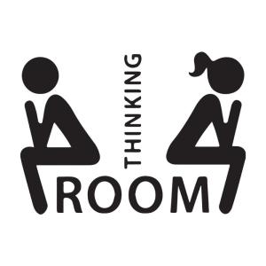 Thinking room rolig dekal till badrum toalett