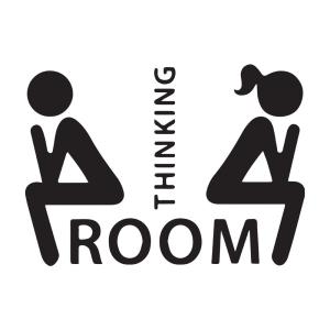 Thinking room badrum dekal stickers