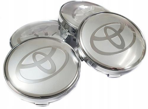 Toyota centrumkåpor silver 56, 60 65, 68 mm