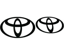 Toyota logo stickers 2st dekal dekaler