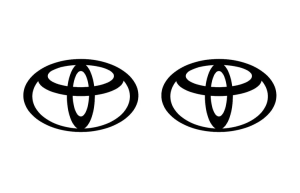 Toyota logotyp stickers 2st dekal dekaler
