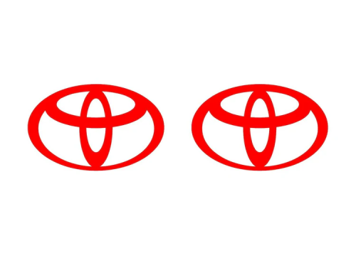 Toyota logotyp stickers 2st dekal dekaler