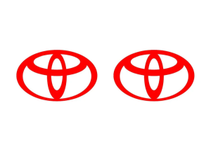 Toyota logotyp stickers 2st dekal dekaler