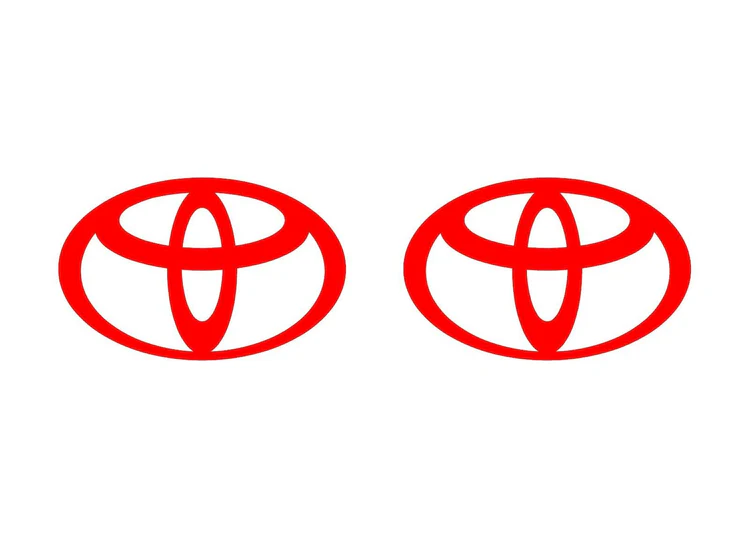 Toyota logo stickers 2st dekal dekaler