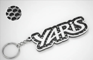 Toyota Yaris logotyp nyckelring 3d design