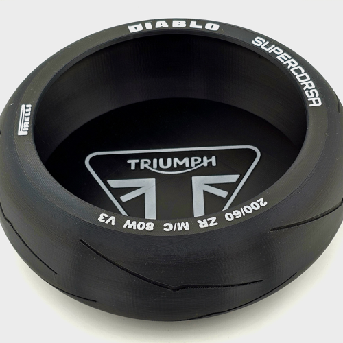 Triumph-logotyp förvaringsbox i form av däck