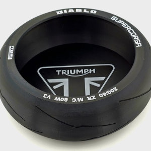 Triumph-logotyp förvaringsbox i form av däck