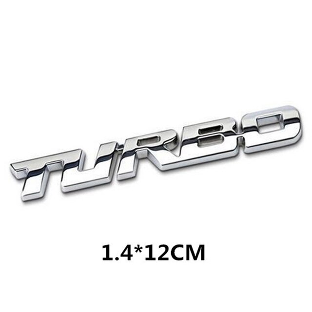 turbo sport emblem till bilen i silver