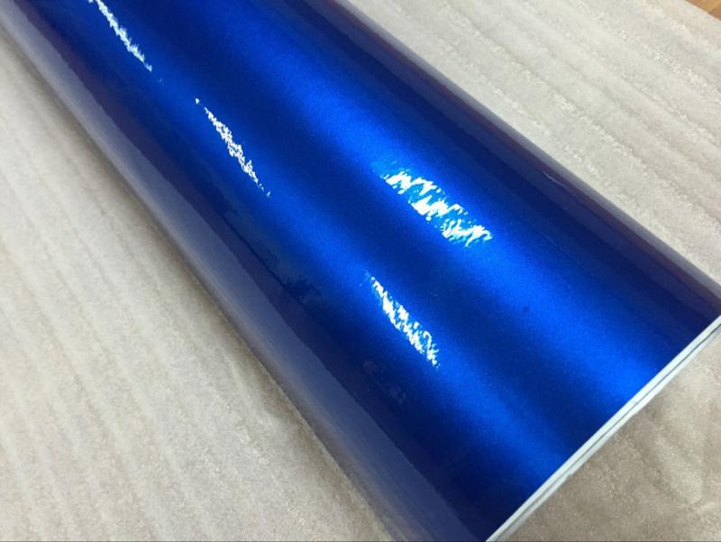 Blå metallic vinyl dekal foliering 1,5 meter