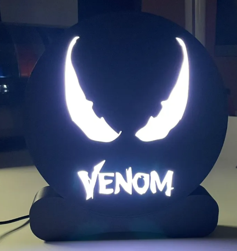 Venom logo LED belysning lampa nattlampa