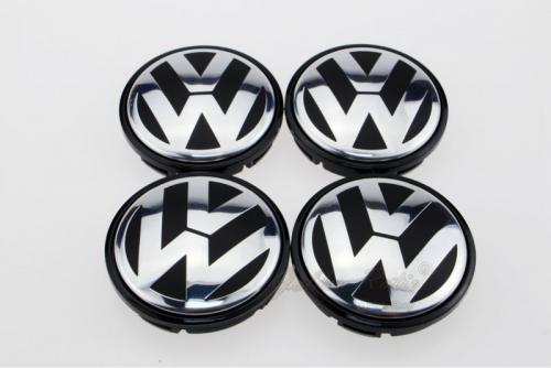 volkswagen centrumkåpor 65mm svarta