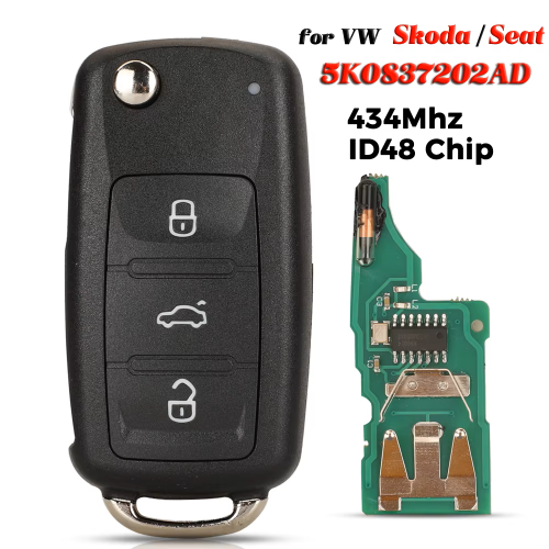 Volkswagen Audi Seat VW 434mhz nyckel bilnyckel
