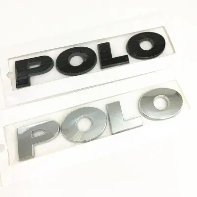 Volkswagen vw polo logo silver emblem