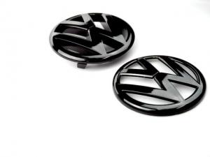 volkswagen vw svart emblem till grillen och bakluckan 1