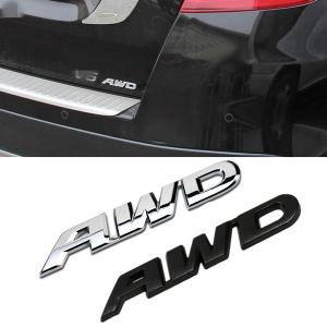 AWD Volvo emblem till bilen. Svart och silver