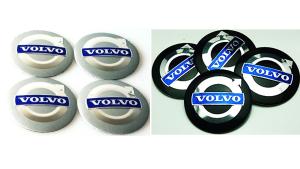 volvo hjulnav emblem i svart och silver färg