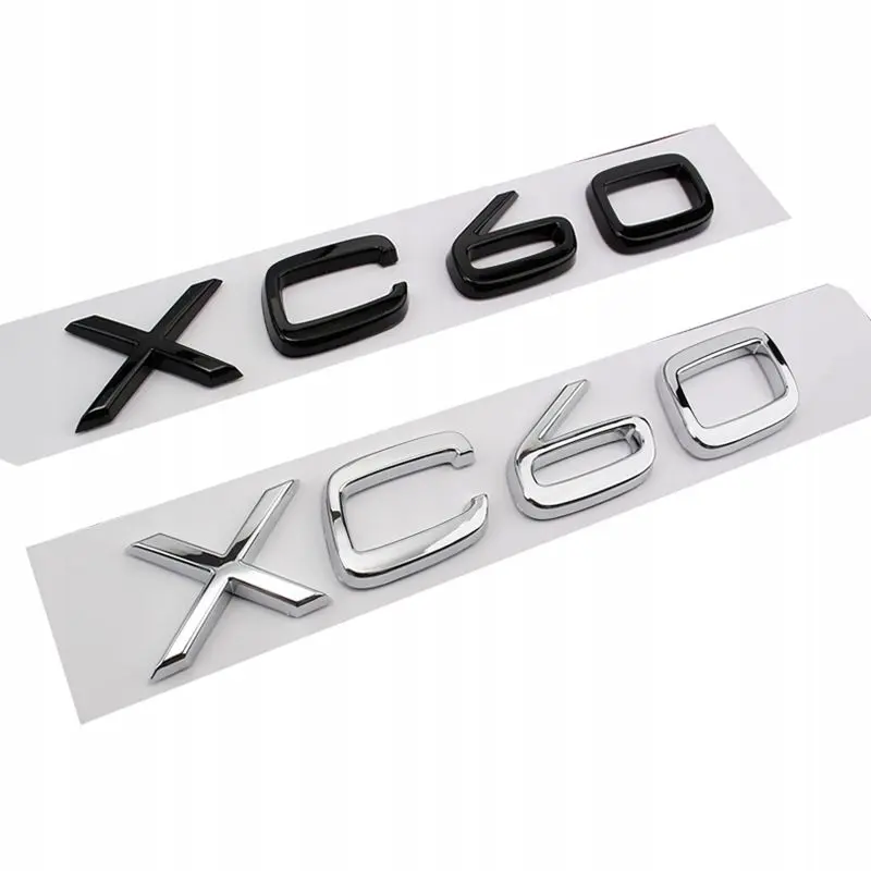 Volvo XC60 emblem märke i svart och silver