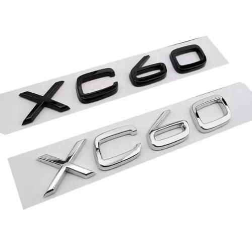 Volvo XC60 emblem märke i svart och silver