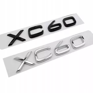 Volvo XC60 emblem märke i svart och silver