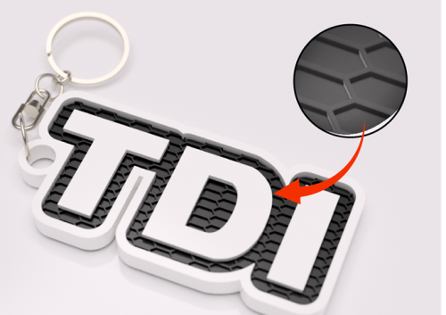 Audi VW TDI nyckelring nyckelhänge