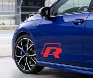 VW R logo stickers dekal 2st dekaler till dörren