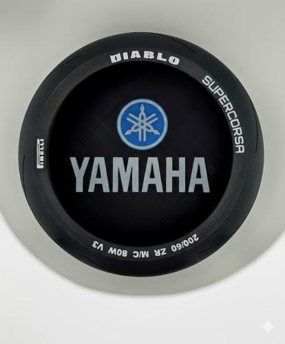 Yamaha-logotyp förvaringsbox i form av däck