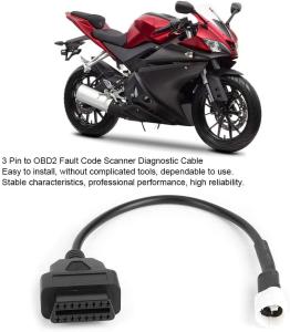 Yamaha 3 och 4 Pin till obd2 kabel adapter