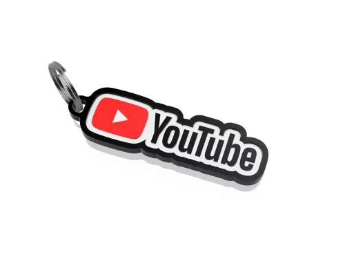 Youtube nyckelring nyckelhänge 3D design