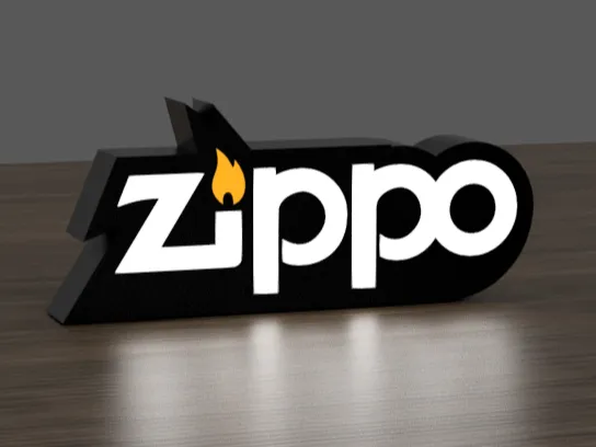Zippo logo LED belysning lampa nattlampa