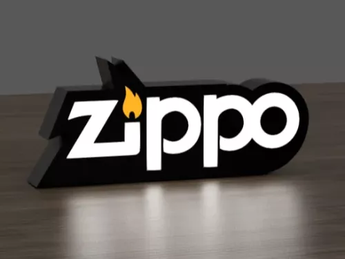 Zippo logo LED belysning lampa nattlampa