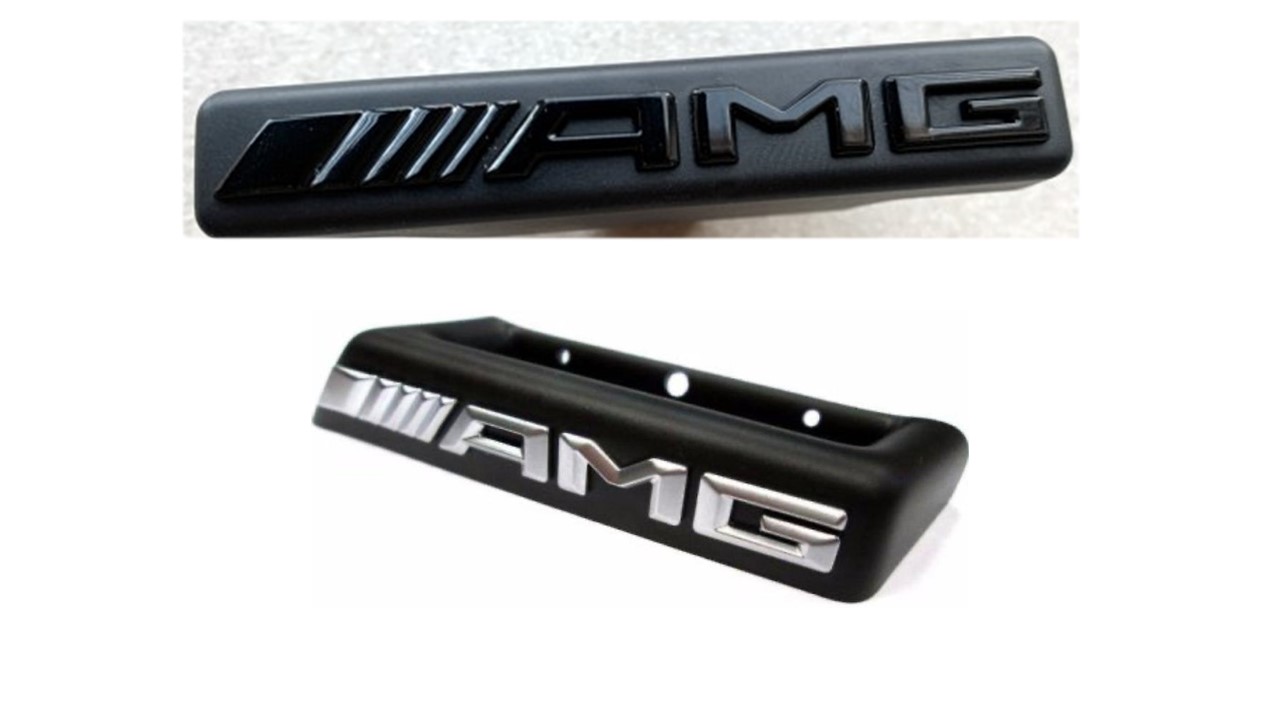 Mercedes AMG emblem till grillen, liten diskret emblem