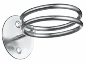 Fönhållare Krom 2 ringar