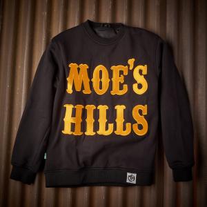 MOE’S HILLS BOBBER’S – COLLEGE SWEATER “FIND A REBEL -ORANGE