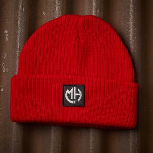 MOE'S HILLS BOBBER'S  ROLL-UP BEANIE RED