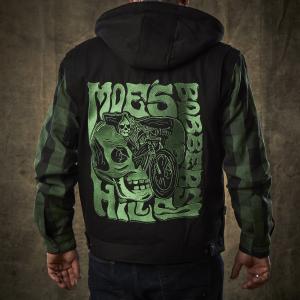 MOE'S HILLS BOBBER'S GREEN LINED FLANNEL JACKET - BLACK/GREEN
