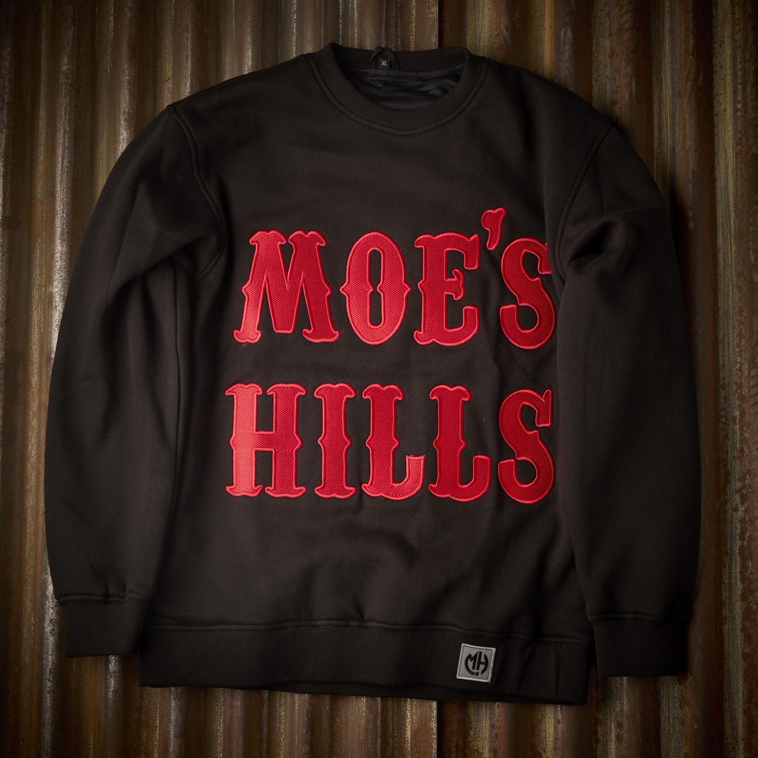 MOE’S HILLS BOBBER’S – COLLEGE SWEATER “FIND A REBEL -RED