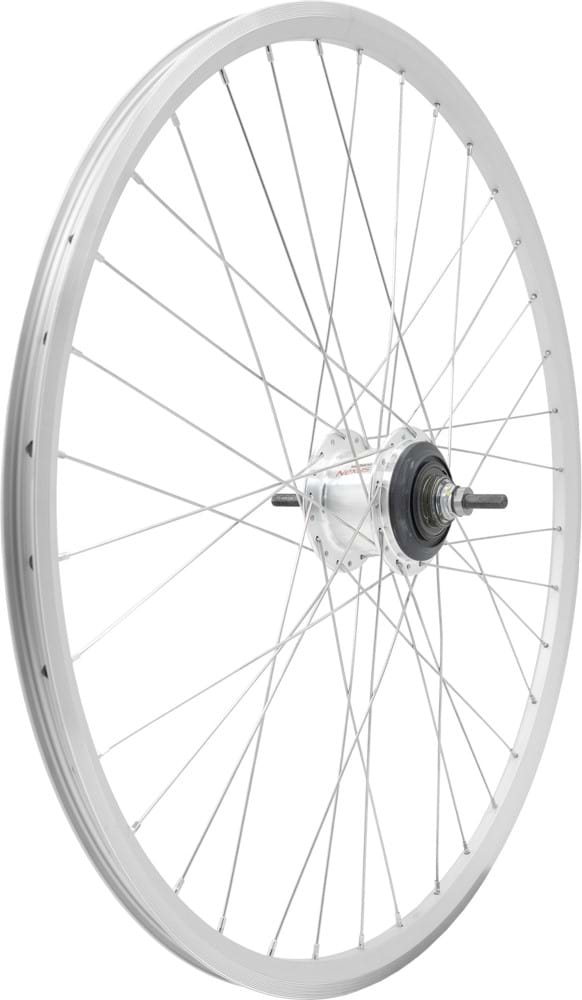 Bakhjul LiTE 28" ETRTO 622-18 D/W 7v Rullbroms Mutter Silver
